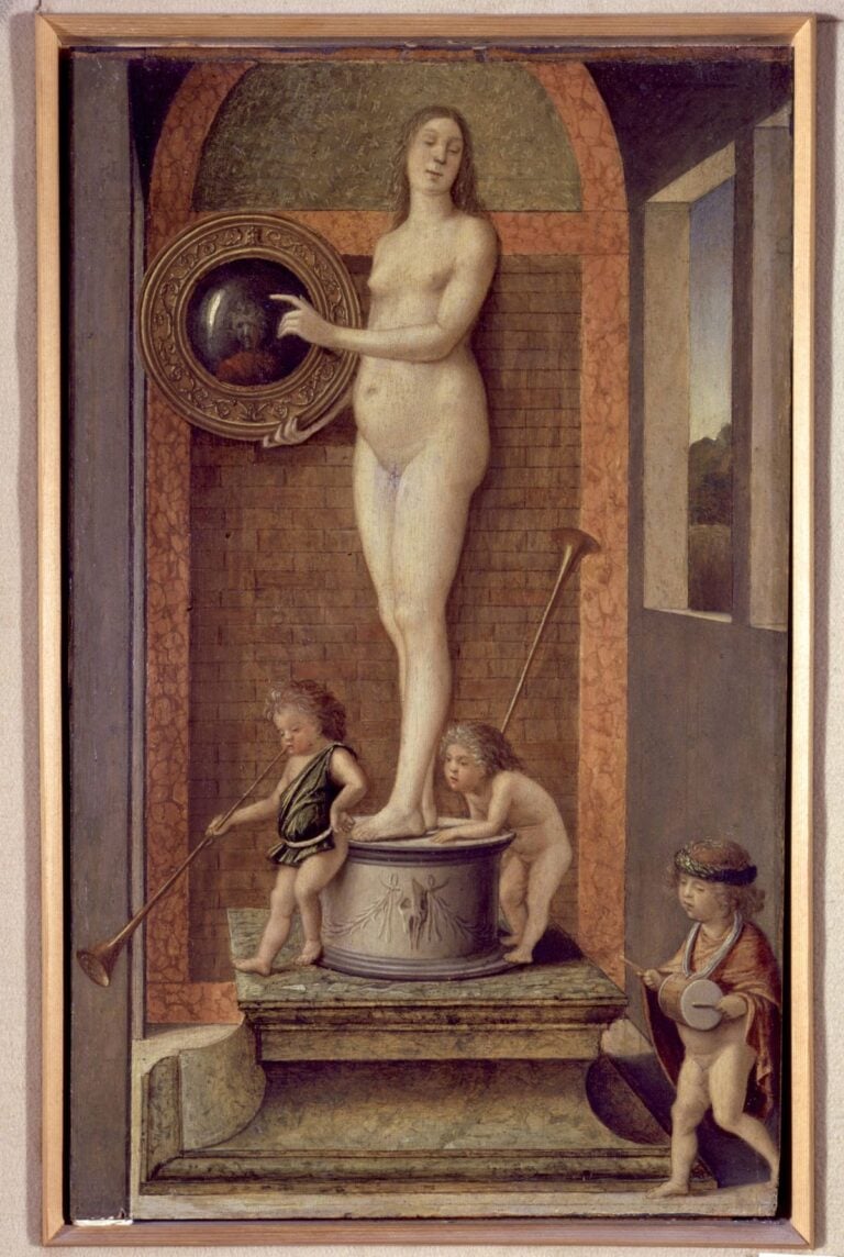 Giovanni Bellini, Allegoria della Verità o Vanitas, 1490 ca., Venezia, Gallerie dell’Accademia 00