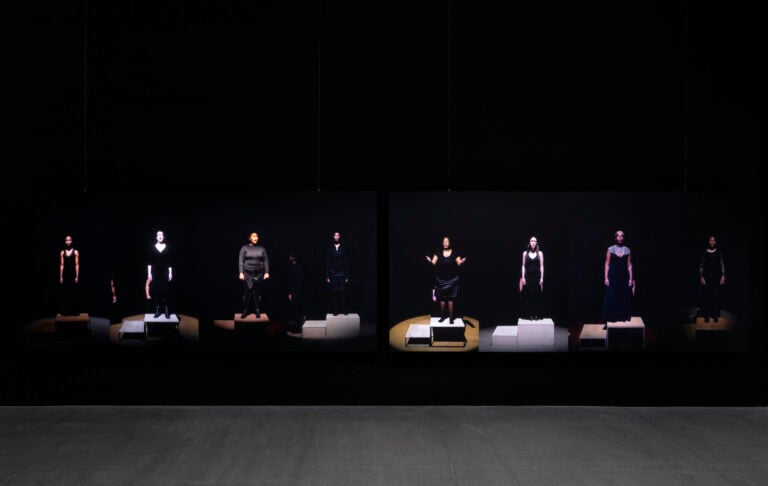 Gabrielle Goliath, installation view from Elegy, Galleria Raffaella Cortese, Milan, 2024. Ph: Andrea Rossetti / Héctor Chico. Courtesy the Artist and Galleria Raffaella Cortese, Milano - Albisola