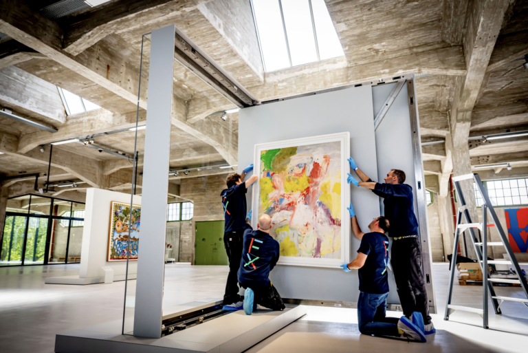 Installation of Man in Wainscott by Willem de Kooning at Fenix, the new international art museum devoted to migration, opening in Rotterdam on Friday 16 May 2025. Image copyright Robin Utrecht
