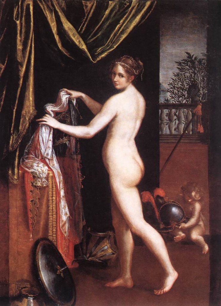 Lavinia Fontana, Minerva in atto di abbigliarsi, Galleria Borghese, Roma, 1613