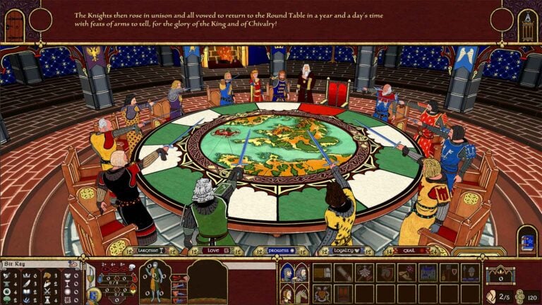 Legends of the Round Table: il videogioco illustrato con tecniche medievali