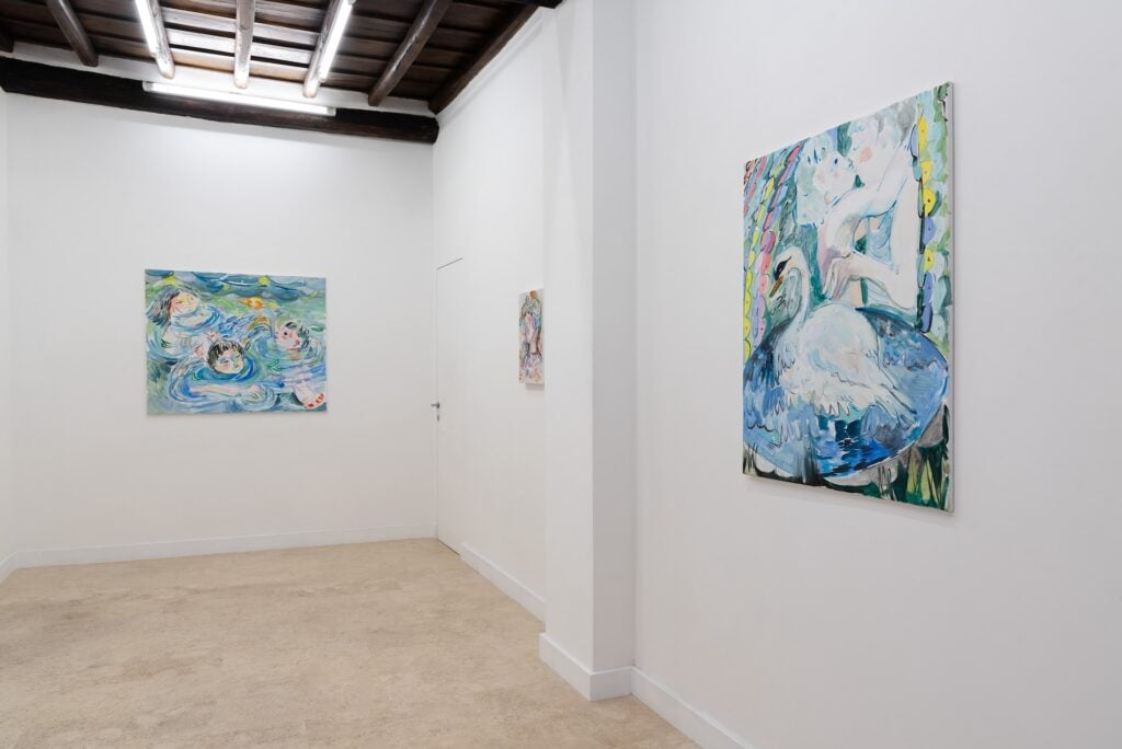 Lorenza Boisi, Turning Saints into the Sea, Installation view, Galleria Richter Fine Art, Courtesy Richter Fine Art, Roma, Photo Eleonora Cerri Pecorella