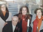 Ludivico Corrao con con la figlia Francesca (sulla dx) e con due poetesse, l'agerina Zaynab al Awaj e la marocchina Wafa al Amrani