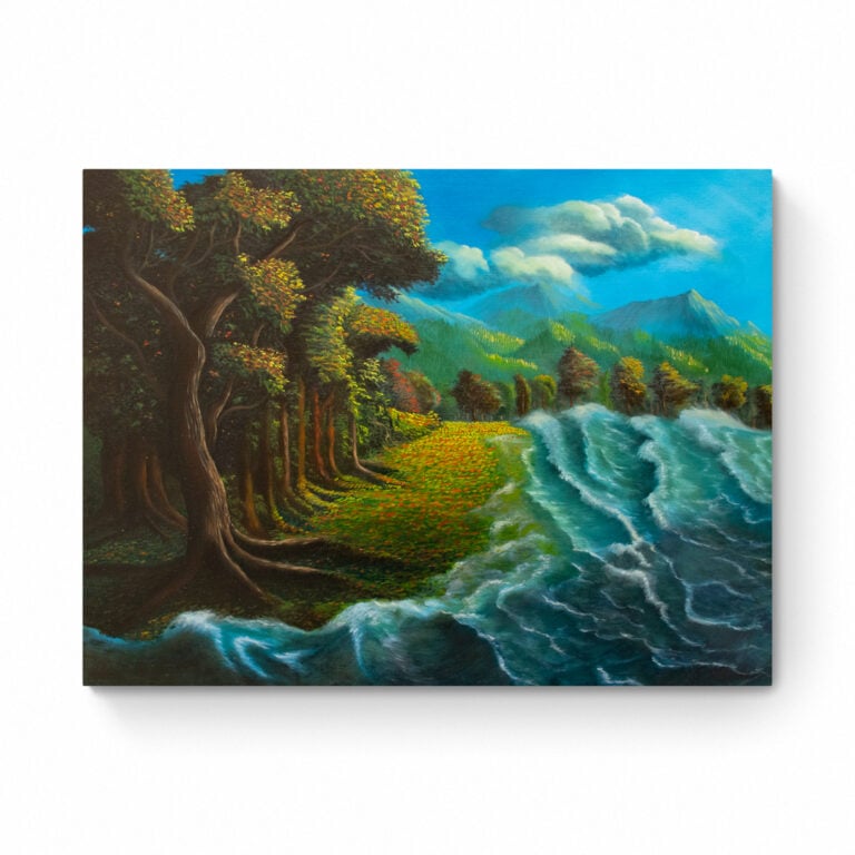 Marco Mastropieri, Alta marea, 2022, olio su tela, 60x80 cm