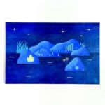 Marco Sandreschi, Isola di notte #3, olio su tela, 40x60 cm