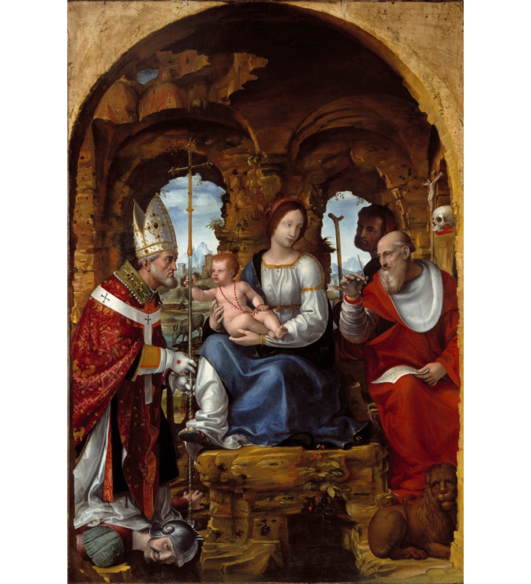 Cesare Magni, Sacra Famiglia tra Sant'Ambrogio e San Gerolamo, Denver Art Museum