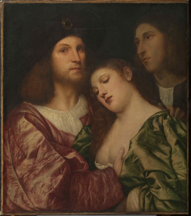 Tiziano Vecellio, Ritratto di sposi con testimone, 1510 ca., Windsor, Royal Collection 1