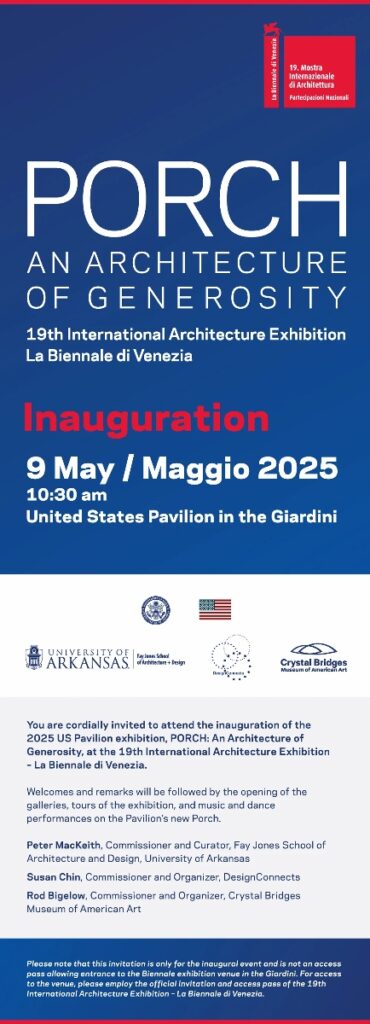 19. Mostra Internazionale di Architettura – Porch: An Architecture of Generosity
