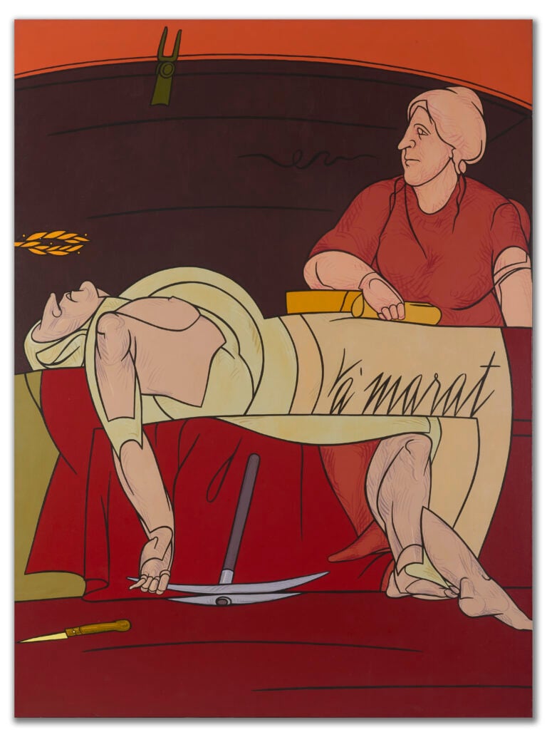 Valerio Adami, Marat assassiné, 1982. Courtesy Il Ponte Casa d'Aste
