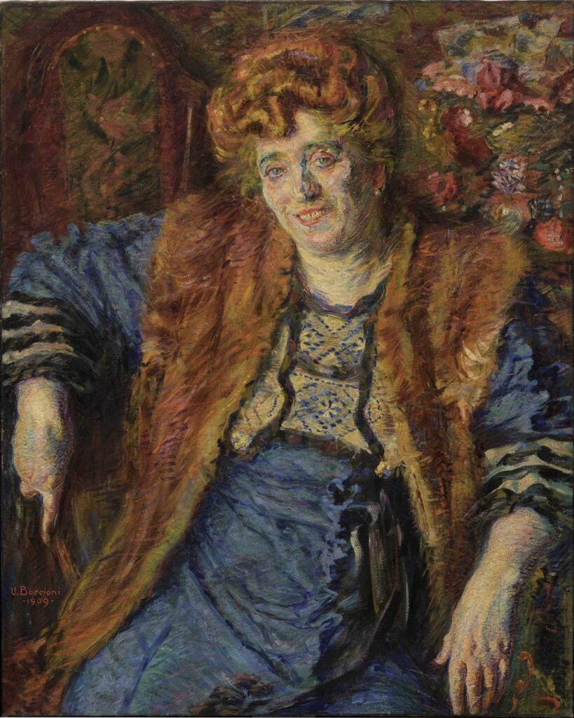 Umberto Boccioni, La Signora Maffi. Una maestra di scena, 1909
