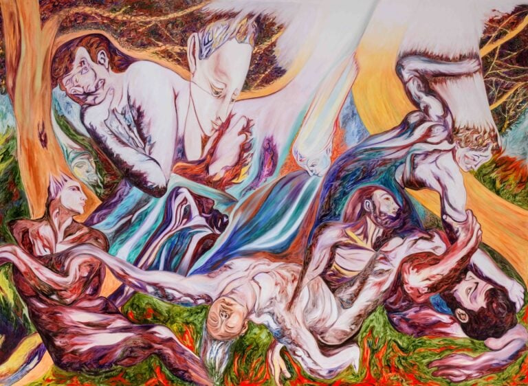 1 Dissolution and Rebirth, 2025, oil on canvas, 270 x 370 cm