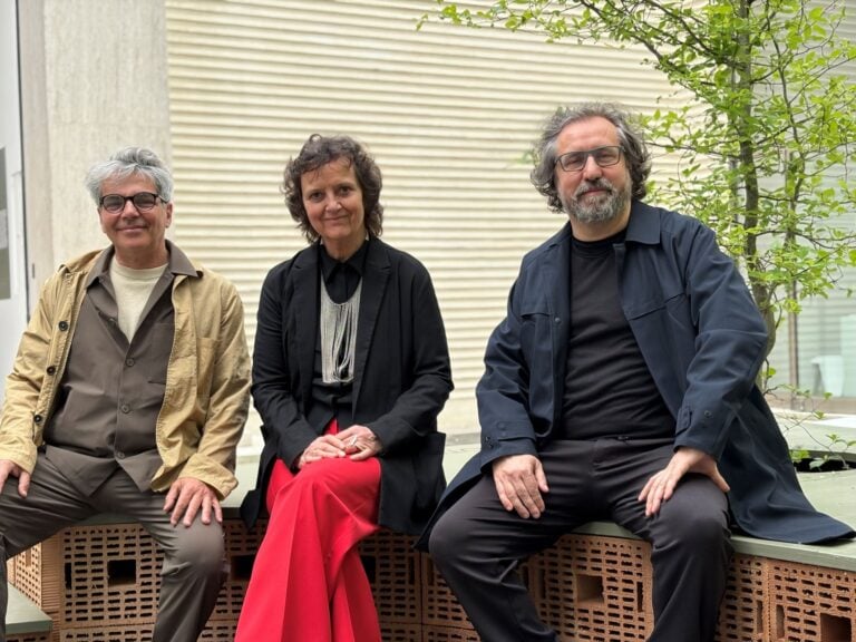 I curatori del Padiglione Austria alla Biennale Architettura 2025 - Lorenzo Romito, Sabine Pollak e Michael Obrist Foto © art-phalanx