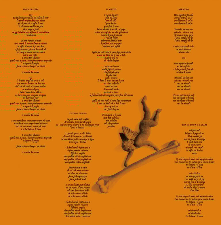 1angelo sicurella ancora piu buio foglio interno testi artwork and design adalberto abbate Il nuovo disco di Angelo Sicurella: paure e foschie contemporanee, con artwork di Adalberto Abbate