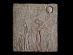 Relief of Akhenaten, Nefertiti and Two Princesses Worshipping the Aten Dynasty 18 Limestone, pigment H. 52 cm, W. 48 cm, L. 8 cm Egyptian Museum, Cairo Photo credit: © Fotografie di Massimo Listri
