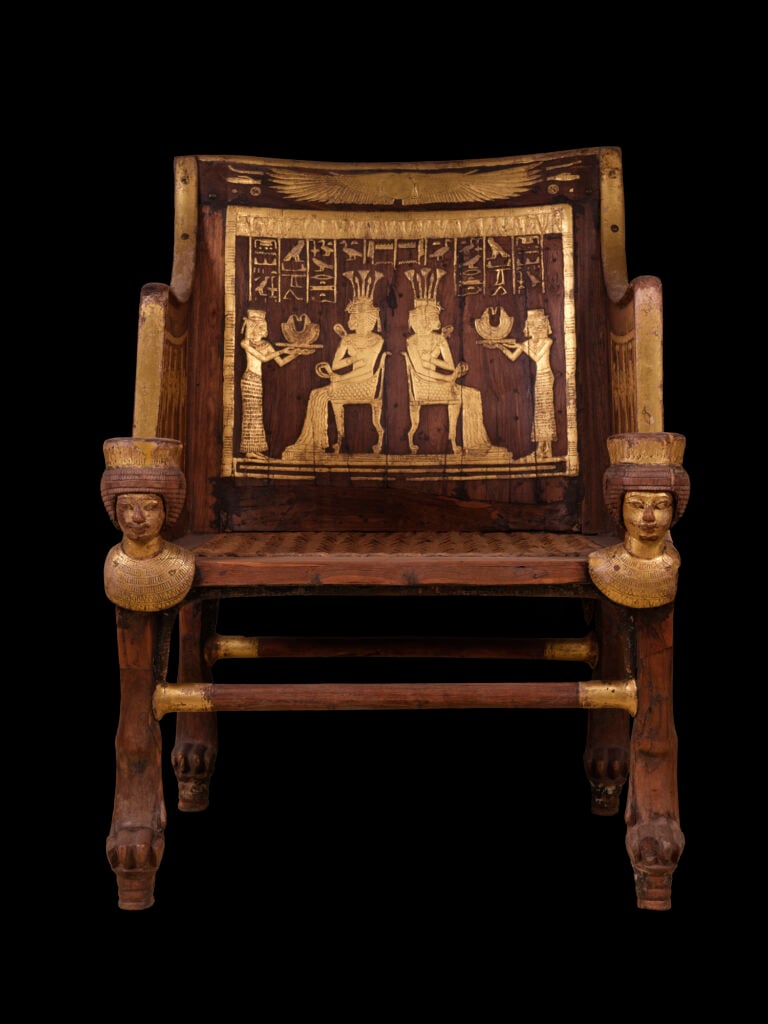 Chair of Princess Sitamun
Dynasty 18
H. 77 cm, W. 52 cm, L. 54 cm
Wood, Gold reed
Egyptian Museum, Cairo
Photo credit: © Fotografie di Massimo Listri