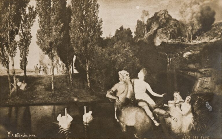 Arnold Böcklin, L’isola degli eletti, cartolina postale