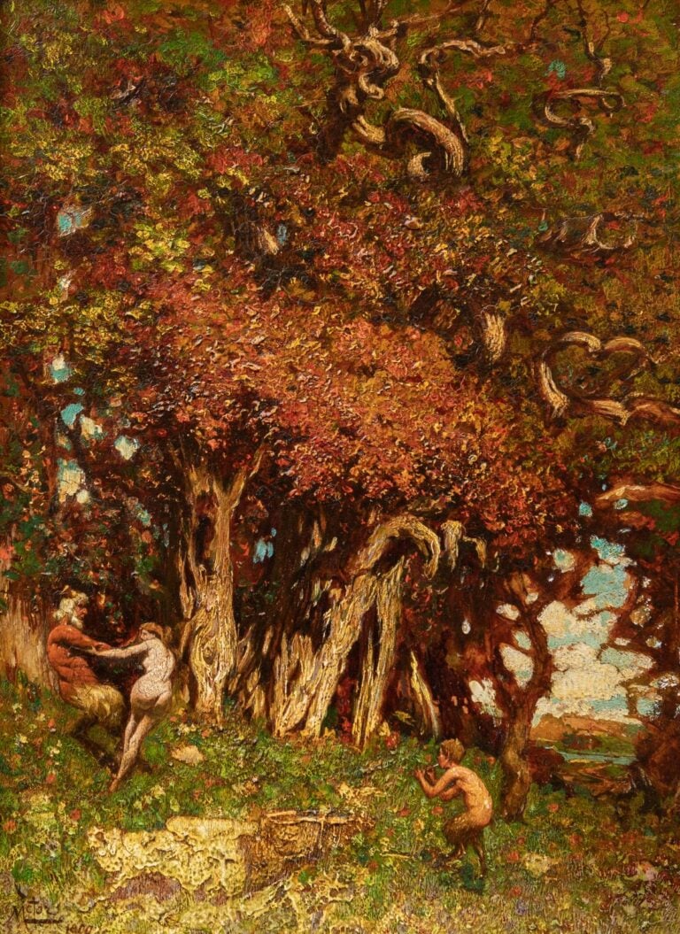 Mario De Maria, Il meriggio di un fauno (Sinfonia bionda), 1909, olio su cartone, 50 x 36 cm, Museo dell’Ottocento, Bologna