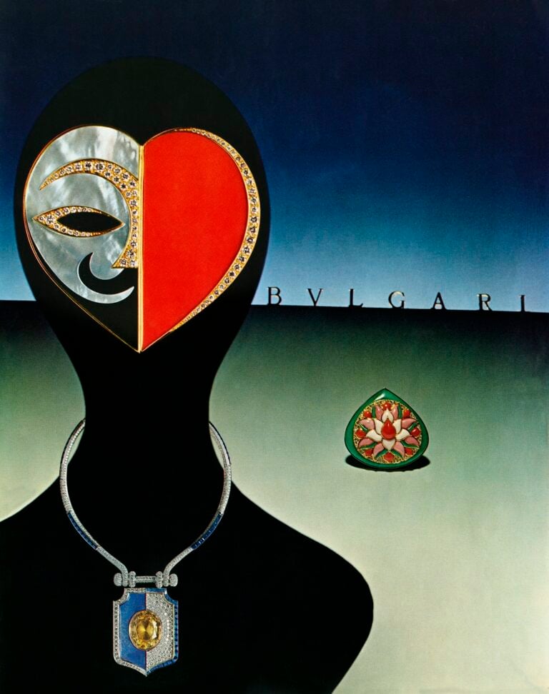 Advertising campaign Bvlgari Inscriptions on various background, 1970-1978, Gaio Bacci – Roma. Archivio Storico Bvlgari