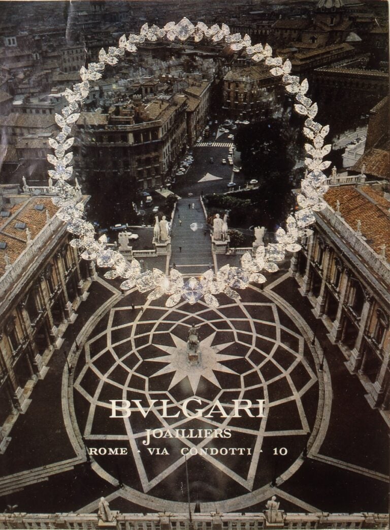Advertising campaign Views of Rome Background (Piazza del Campidoglio), 1960-1965. Robert Emmett Bright. Archivio Storico Bvlgari