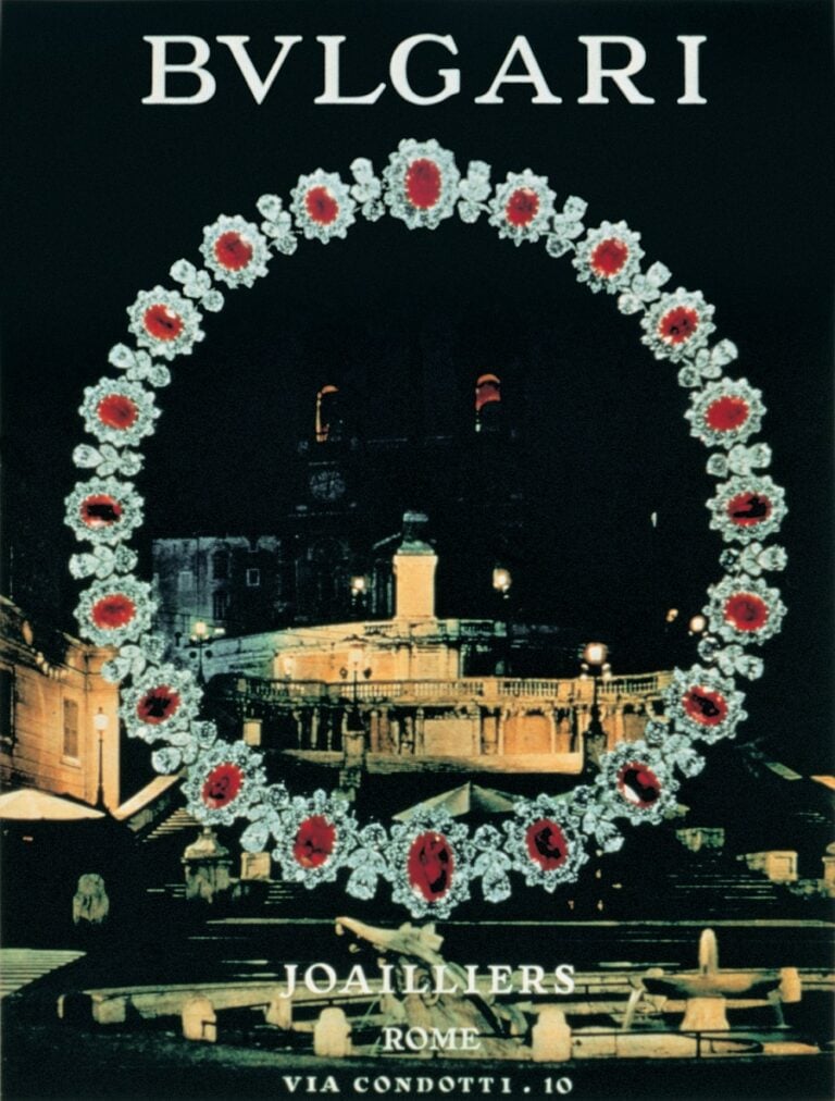 Advertising campaign Views of Rome Background (Spanish Steps), 1960-1965 Robert Emmett Bright. Archivio Storico Bvlgari