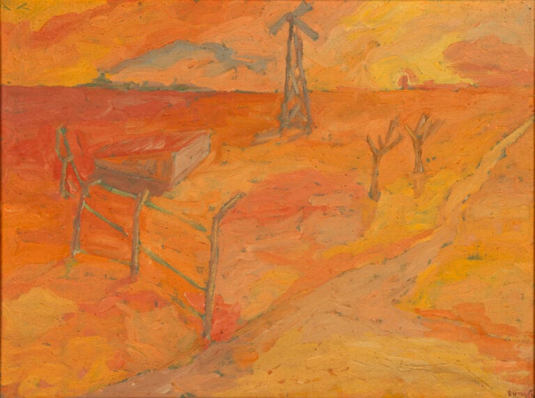 Alberto Burri, Texas, 1945, olio su tela, cm 47 x 60,5, stima €600-800mila