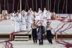 Un momento dello spettacolo Lisistrata, Foto Maria Pia Ballarino, Teatro Greco di Siracursa, Fondazione INDA