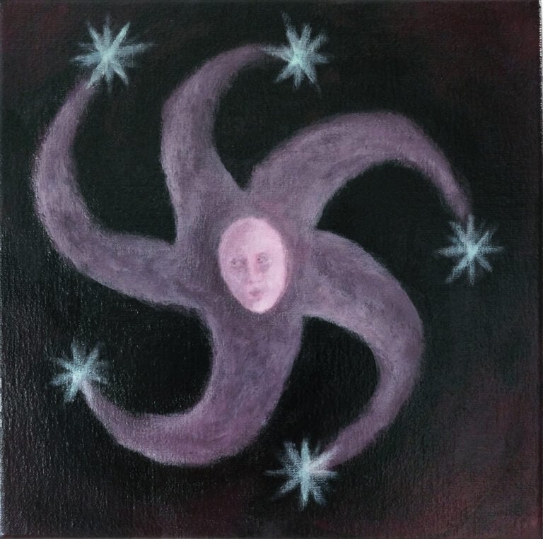 Catelijne Boele, A Song, Acrilico su lino, 30 x 30 cm, 2024