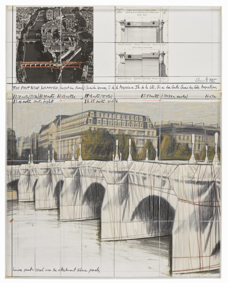 Christo, The Pont Neuf, Wrapped (Project for Paris) (1985. Courtesy of Phillips