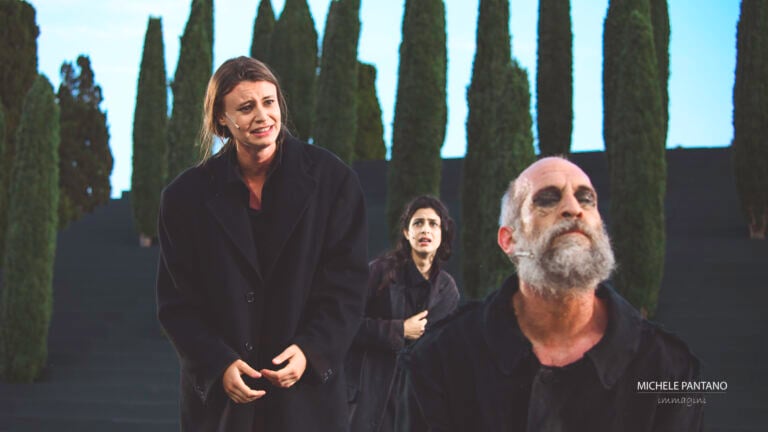 Clara Bortolotti (ismene), Foto Michele Pantano, Teatro Greco di Siracursa, Fondazione INDA