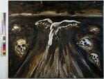 Enzo Cucchi, Paesaggio barbaro, 1983, oil and mixed media on canvas, cm130x160. Photo Corrado de Grazia