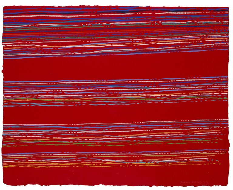 Dalla collezione Lella e Fausto Bertinotti_Piero Dorazio, Composizione, 1994, tecnica mista su carta, cm 54 x 68, stima €3-4mila
