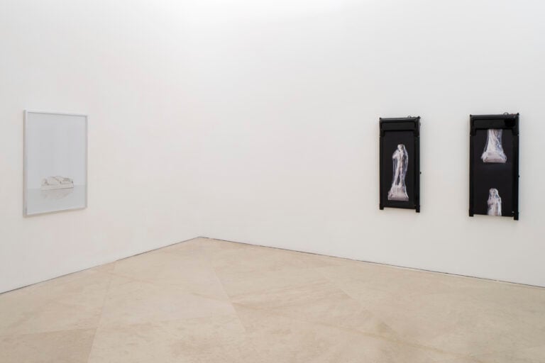 Installation View, Spettri Digitali, Museo Madre Napoli, Ph Amedeo Benestante, Premio Fondazione Thorel, Anna Franceschini, da sinistra a destra, Santa Cecilia, 2025, David, 2025, Venus, 2025