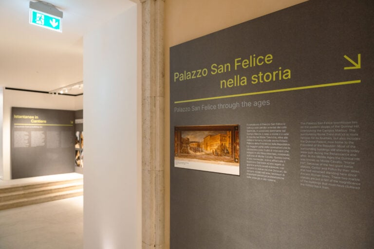 Il percorso di visita al cantiere di Palazzo San Felice. Photo Agnese Sbaffi, Ministero della Cultura