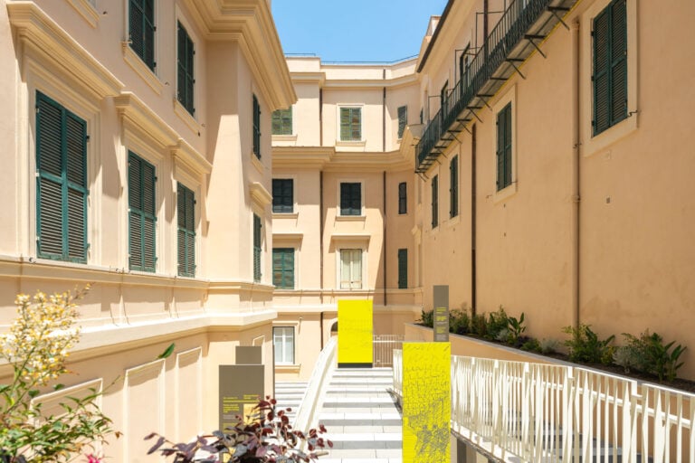 Il percorso di visita al cantiere di Palazzo San Felice. Photo Agnese Sbaffi, Ministero della Cultura