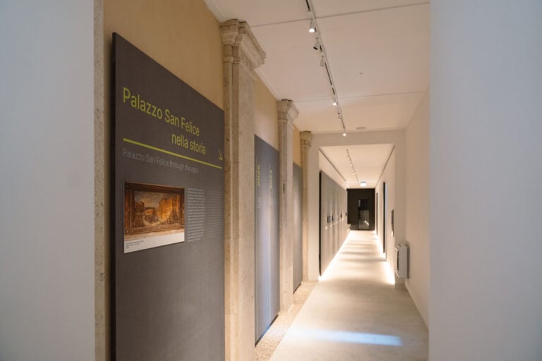 Il percorso di visita al cantiere di Palazzo San Felice. Photo Agnese Sbaffi, Ministero della Cultura