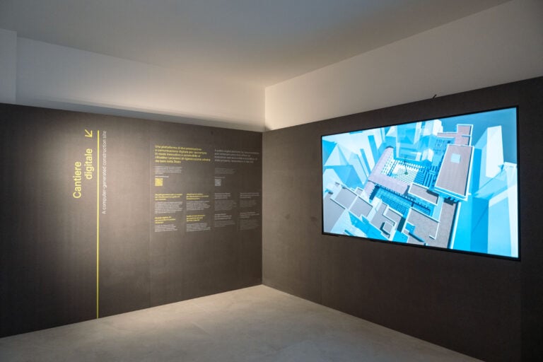 Il percorso di visita al cantiere di Palazzo San Felice. Photo Agnese Sbaffi, Ministero della Cultura