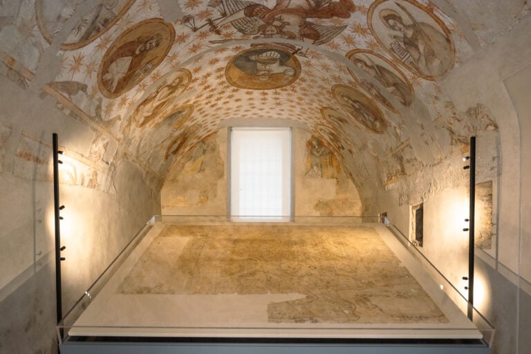 Il percorso di visita al cantiere di Palazzo San Felice. Photo Agnese Sbaffi, Ministero della Cultura
