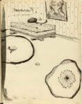 Jacques-Emile Ruhlmann, Décor d'une chambre, page de carnet. Courtesy Les Arts Décoratifs