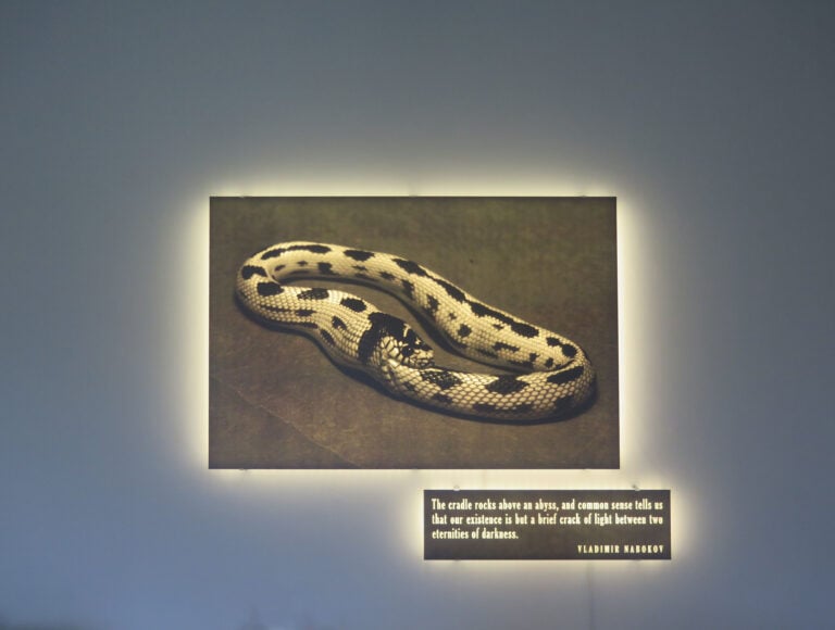 Joseph Kosuth, Illumination (Existential Time) #1, 2019 UV print, warm white neon 223 × 273,2 cm