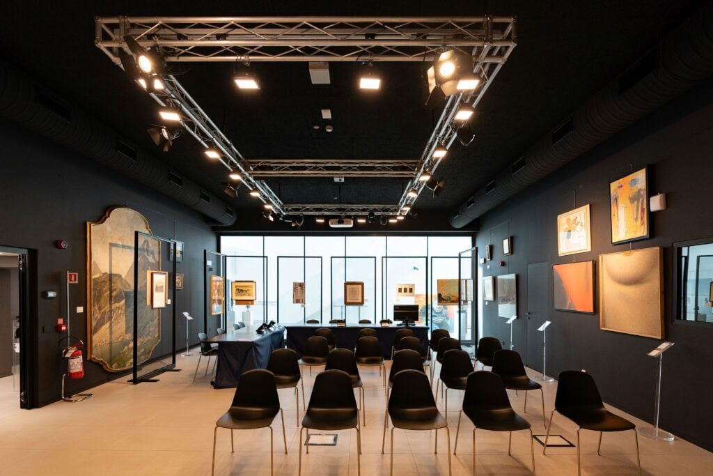 La sale room di Kruso Art, Milano. Courtesy Kruso Art