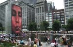 La celebre Crow Fountain di Jaume Plensa, a Chicago, 2004