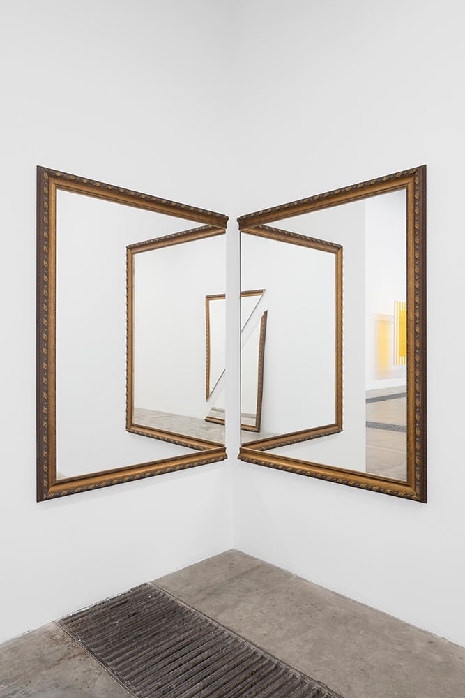 Michelangelo Pistoletto - Division and multiplication of the mirror 1975-2023, gilded frame mirror, 170 x 130 cm each. Photo- Dong Lin