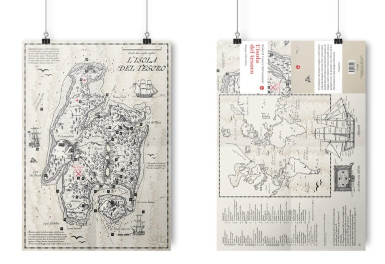 Mockup mappe letterarie. L'Isola del tesoro