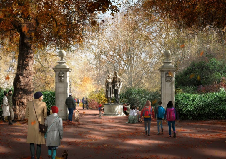 Foster + Partners’ design concept features figurative sculptures.