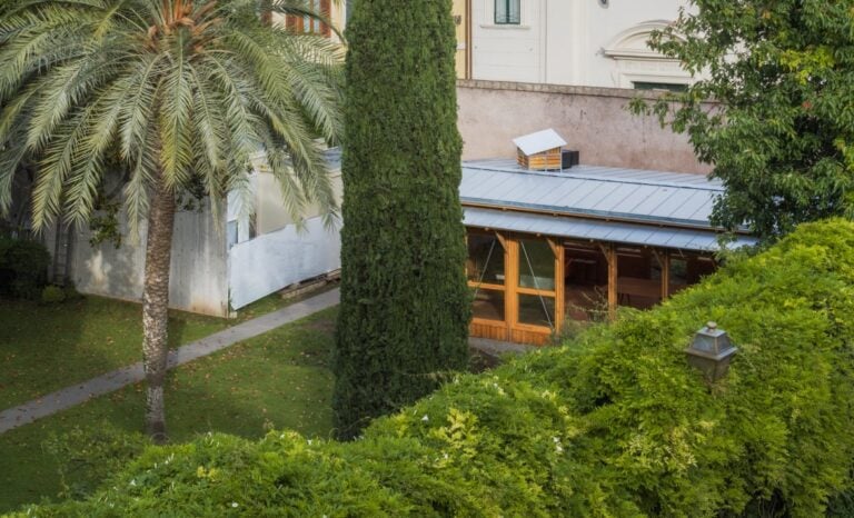 Pavillon des Jardins, Palazzo Farnese, 2025. Progetto dello studio Materra-Matang. Photo Arthur Crestani
