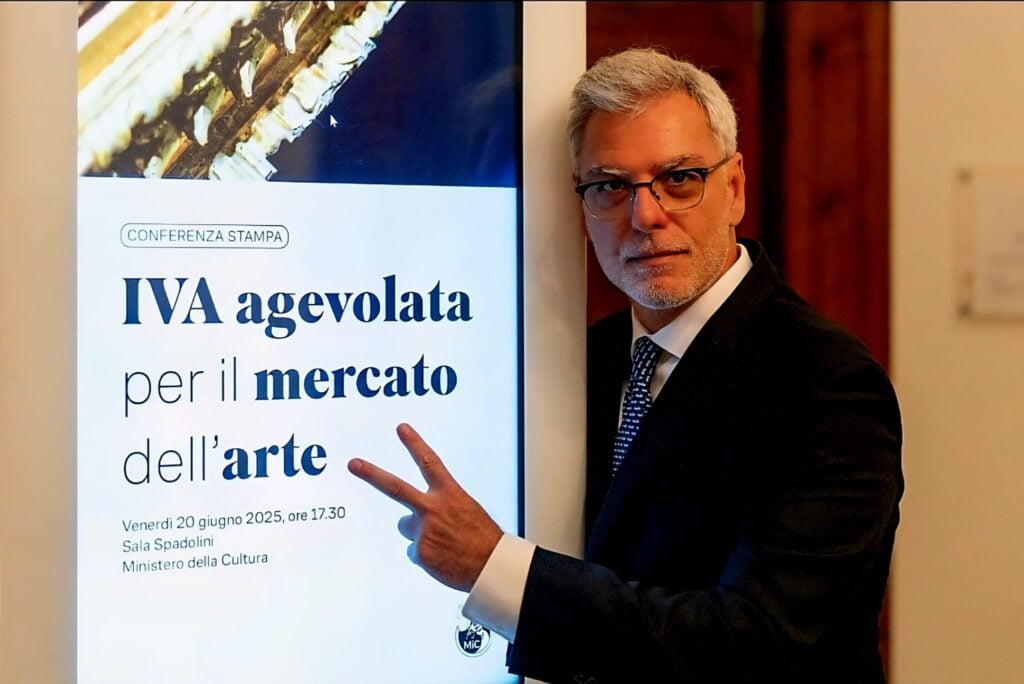 photo 2025 06 21 10 42 07 L'IVA agevolata per il mercato dell'arte si farà. Giuli: "L'aliquota scende al 5%"