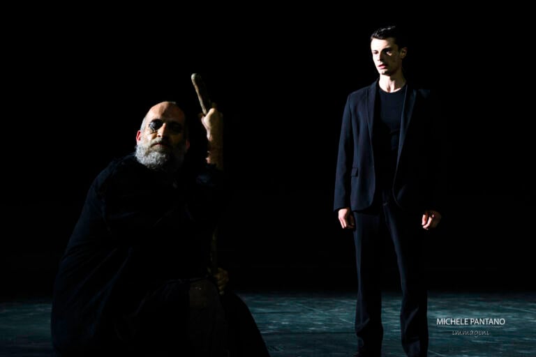 Giuseppe Sartori e Simone Severini (Polinice), Foto Michele Pantano, Teatro Greco di Siracursa, Fondazione INDA