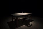 Sun Yuan & Peng Yu - No Way 2015 Table and chair made by steel electrical heating equipment water, 174.5 x 190 x 100 cm. Photo- Dong Lin