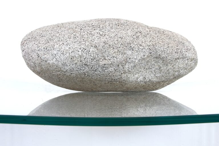 Arcangelo Sassolino. The paradoxical nature of life, 2023. Stone, glass and steel