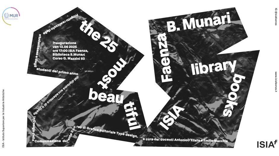The 25 most beautiful ISIA Faenza B. Munari library books